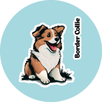 Border Collie Cartoon Sticker