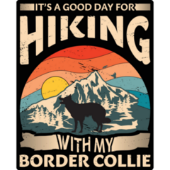 Border Collie Hiking Sticker