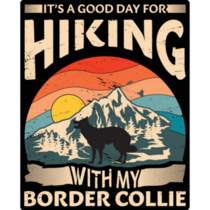 Border Collie Hiking Sticker