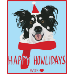 Border Collie Howliday Sticker