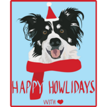 Border Collie Howliday Sticker