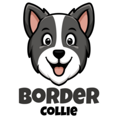 Border Collie Logo Sticker