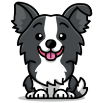 Border Collie Smile Sticker