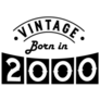 Born In 2000 Vintage Lettering Sticker