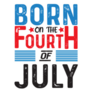 Born On The Fourth Of July Lettering Sticker