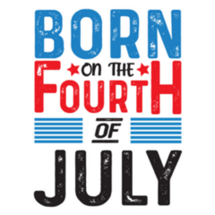 Born On The Fourth Of July Lettering Sticker