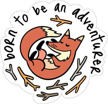 Born to be an Adventure Camping Sticker