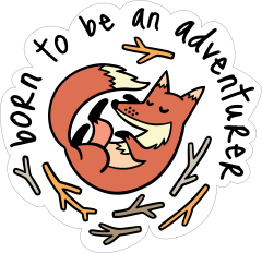 Born to be an Adventure Camping Sticker