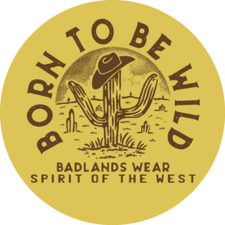 Born To Be Wild Cowgirl Illustration Sticker