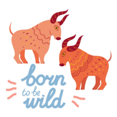 Born To Be Wild Ram Sticker