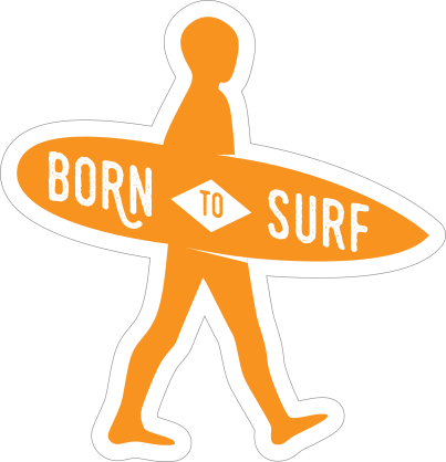 Born to Surf Surfing Sticker