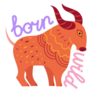 Born Wild Ram Sticker 
