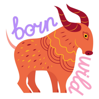Born Wild Ram Sticker 