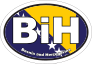 Bosnia Bih Flag Oval Sticker