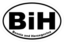 Bosnia Bih Oval Sticker