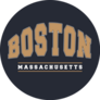 Boston Massachusetts College Lettering Sticker