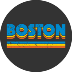 Boston, Massachusetts Lettering Illustration Sticker