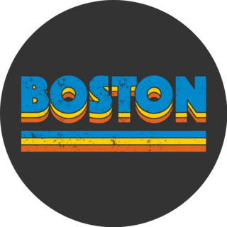 Boston, Massachusetts Lettering Illustration Sticker