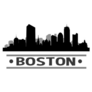 Boston Massachusetts Silhouette City Sticker