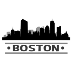 Boston Massachusetts Silhouette City Sticker