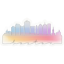 Boston, Massachusetts Usa Skyline Watercolor Sticker
