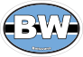 Botswana Bw Flag Oval Sticker