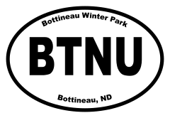 Bottineau Winter Park Oval Sticker