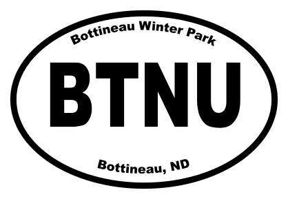 Bottineau Winter Park Oval Sticker