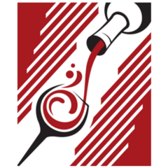 Bottle And Glass Of Wine Abstract Sticker