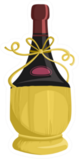 Bottle Of Wine In Fiasco Basket Sticker