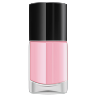 Bottle With Pink Nail Polish On A White Background Sticker