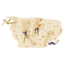 Bouldering On A Climbing Wall Indoor Sticker
