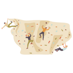 Bouldering On A Climbing Wall Indoor Sticker