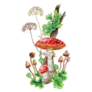 Bouquet Of Mushrooms, Detailed Watercolor Illustration Sticker