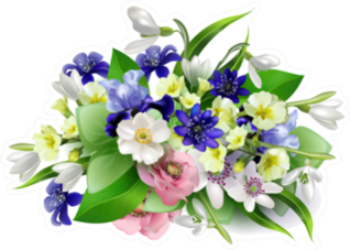 Bouquet Of Spring Flowers Sticker