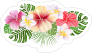 Bouquet Plumeria Flower Sticker