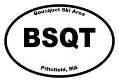 Bousquet Ski Area Oval Sticker
