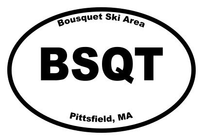 Bousquet Ski Area Oval Sticker
