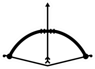 Bow Arrow Icon Archery Sticker