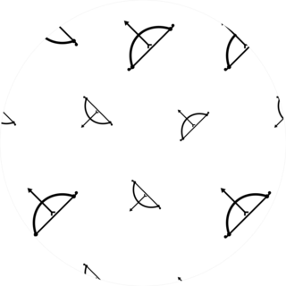 Bow Arrow Icon Seamless Pattern Archery Sticker