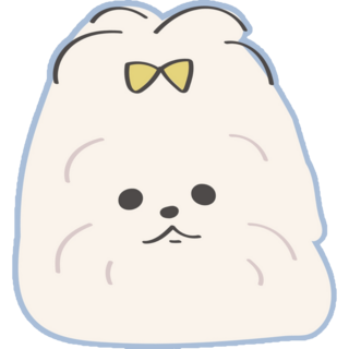 Bow Maltese Blue Sticker