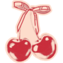 Bow Tied Cherry Sticker