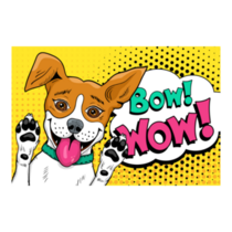 Bow Wow Jack Terrier Sticker