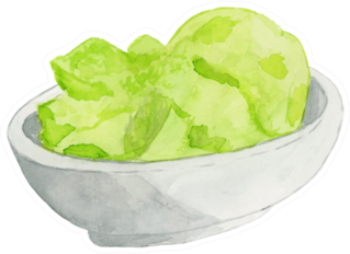 Bowl Of Wasabi Sticker