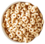 Bowl Of Whole Grain Cereal Rings Top View Sticker