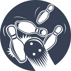 Bowling Ball & Pins Sticker