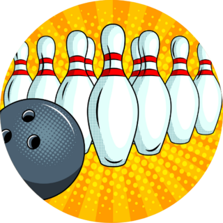 Bowling Ball Pop Art Style Sticker