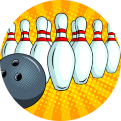 Bowling Ball Pop Art Style Sticker