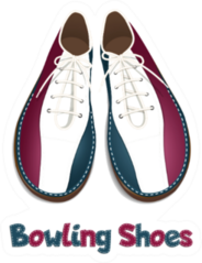 Bowling Shoes Sticker