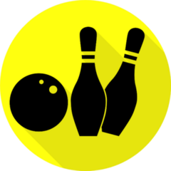Bowling Sign Illustration Sticker